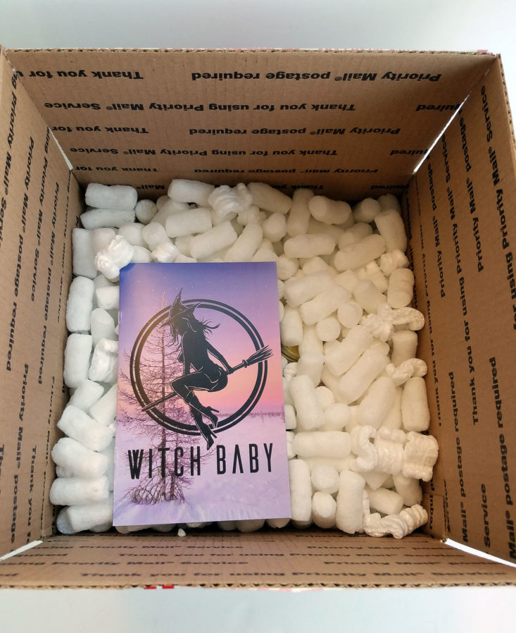 Witch Baby Soap Subscription Box Winter 2017 inside box