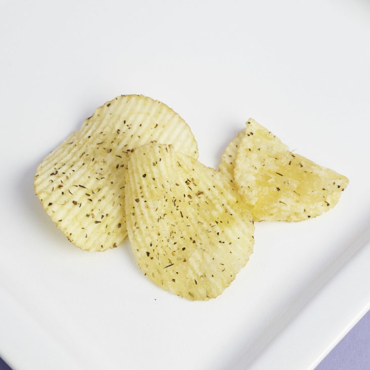 Sibell Rippled Herbs de Provence Potato Chips on plate