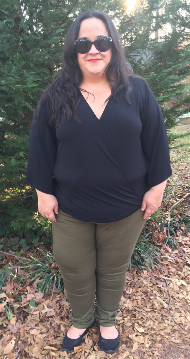 Surplice Flare Sleeve Top by Lauren Helena