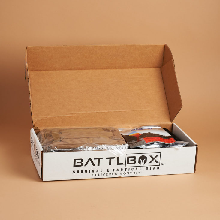 Battlbox 34 Bug Out Bag Best of December 2017 box inside