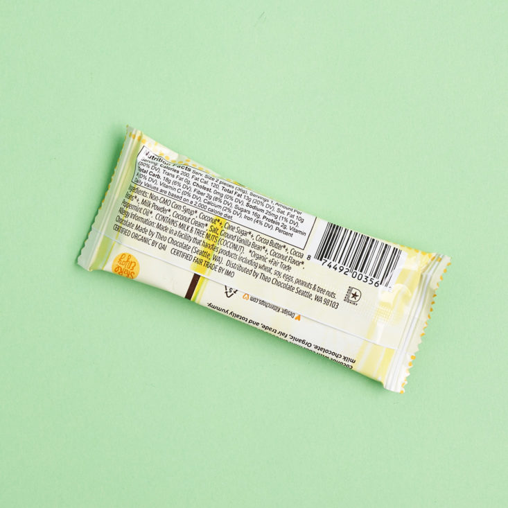 coconut chocolate bar package