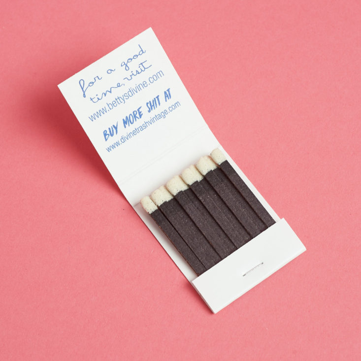 matchbook from divine trash