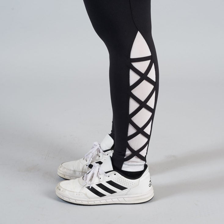 black and white legging lace up pattern