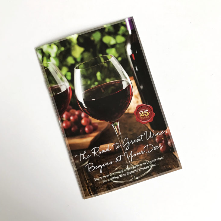 Gold Medal Wine Club Box December 2017 - Welcome Booklet 2