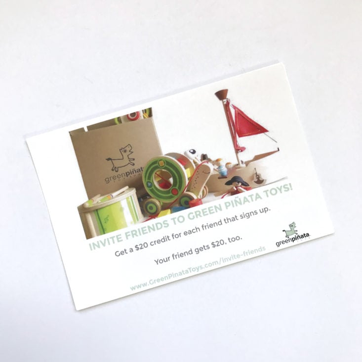 Green Pinata Box December 2017 - Monthly Card