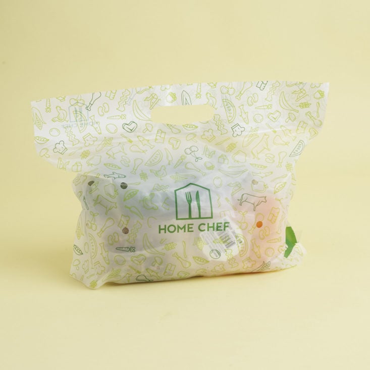 home chef ingredients bag for squash and beets