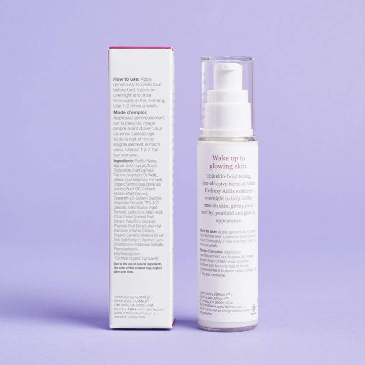 kloverbox overnight peel and box