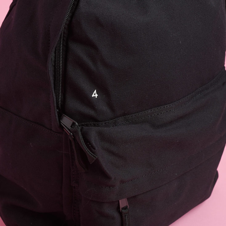 embroidered numbers on backpack