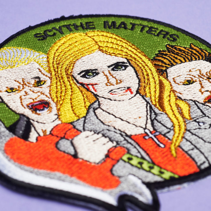Detail of Scythe Matters Buffy Patch