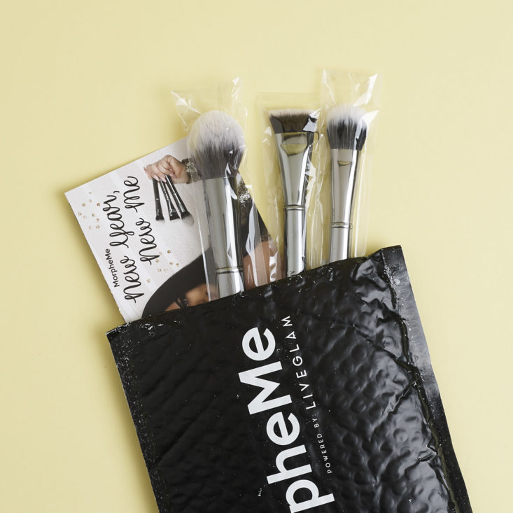 LiveGlam MorpheMe mailer with brushes popping out