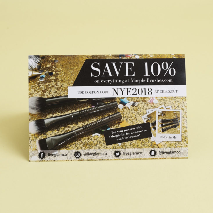 Save 10% on brushes with code at morphebrushes.com