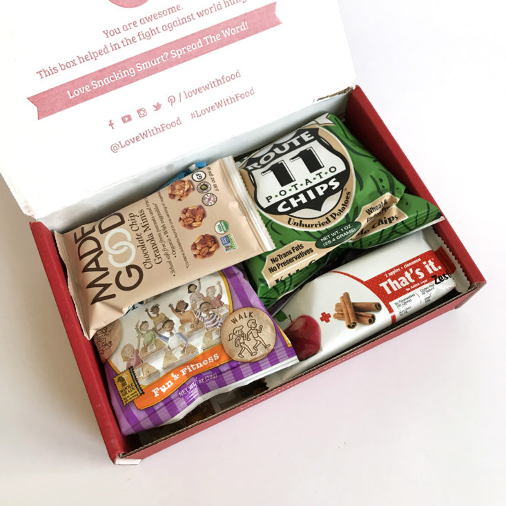 Love with Food Tasting Box January 2018 - Box Inside