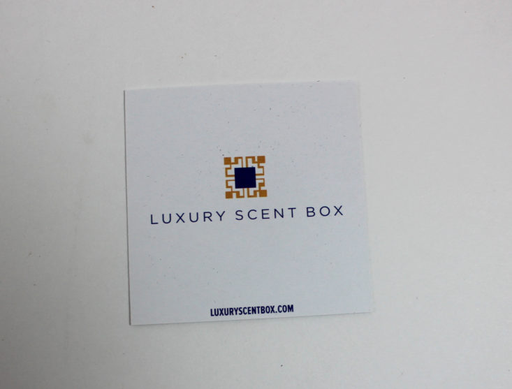 Luxury Scent Box December 2017 Booklet front