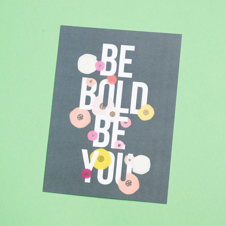 be bold greeting card