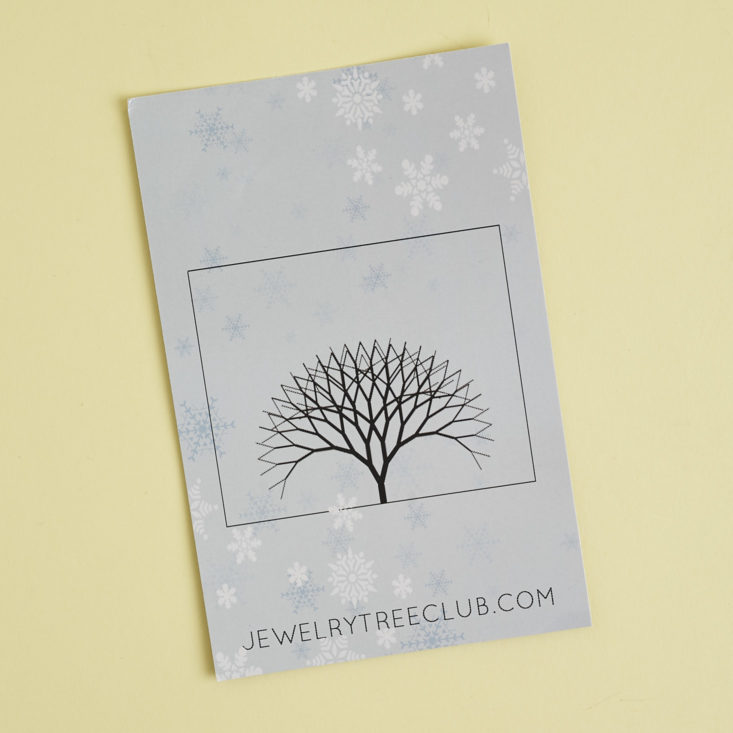 info card for Monthly Jewelry Tree