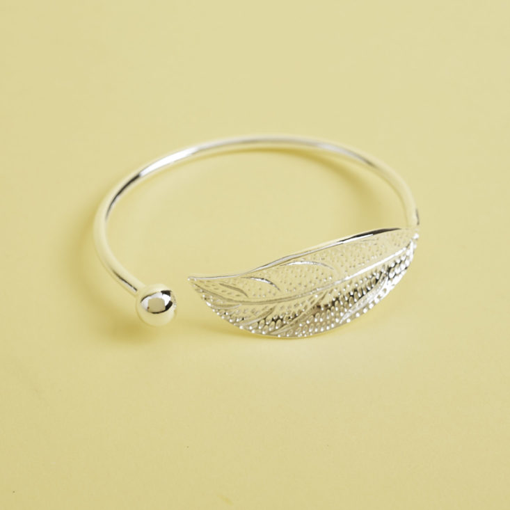 silver leaf bracelet