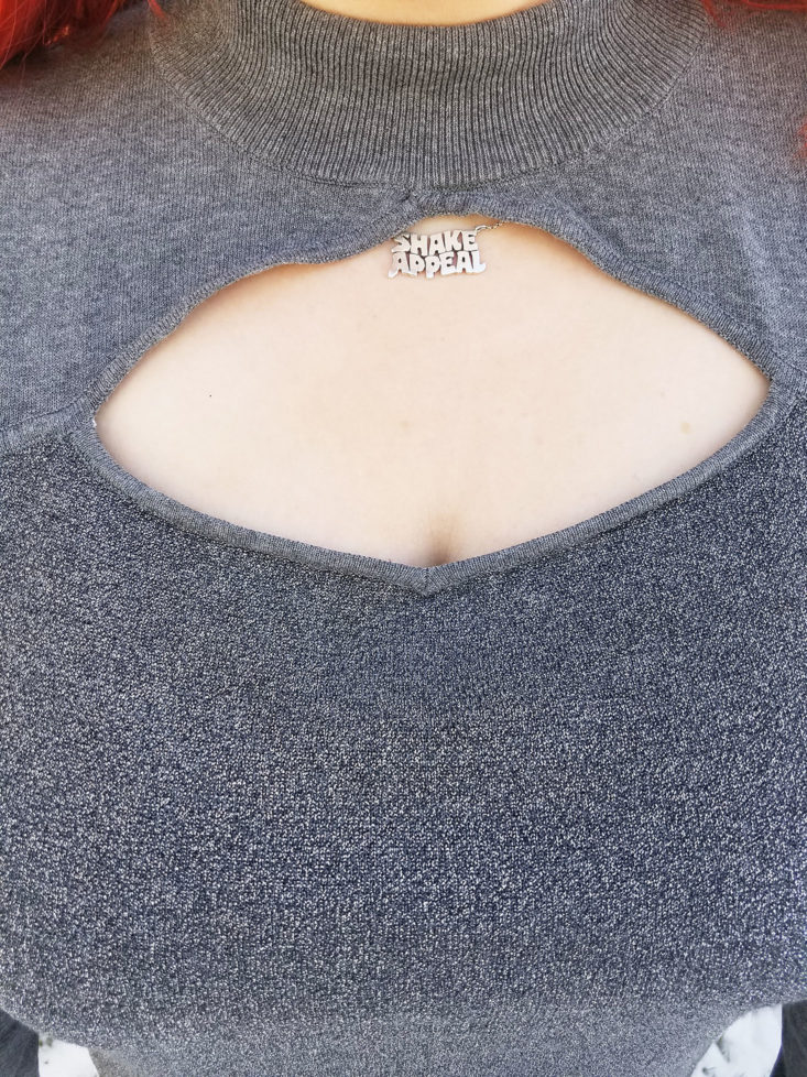 Grey Peekaboo Cutout Sweater by Michele Studio Size 3x