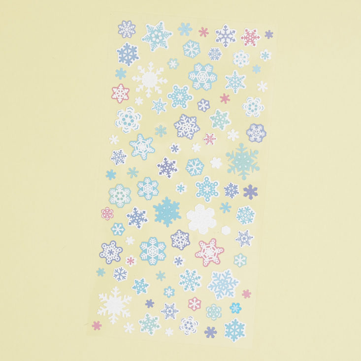 colorful snowflake stickers