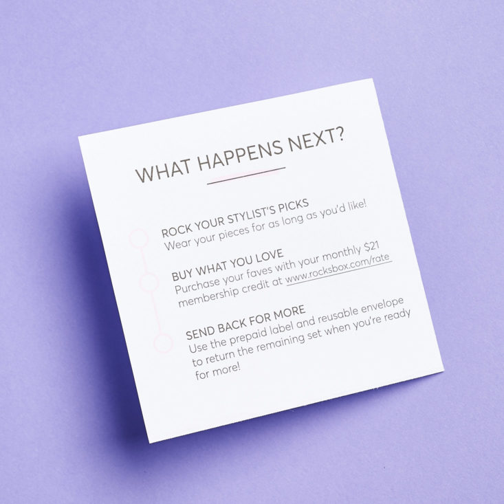 care instructions from rocksbox