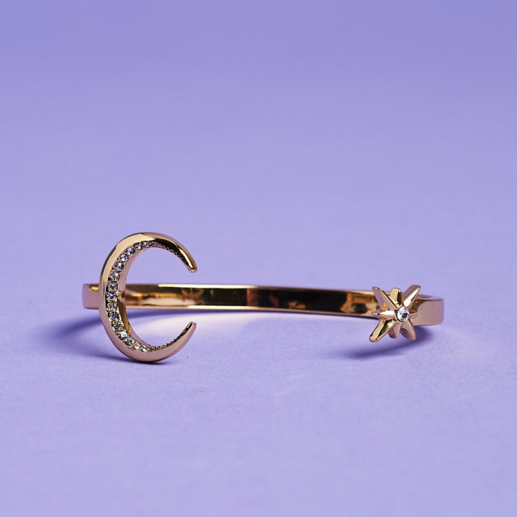 moon and star gold bangle