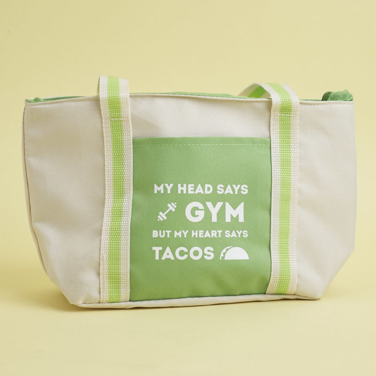 My Head says gym but my heart says tacos lunch bag
