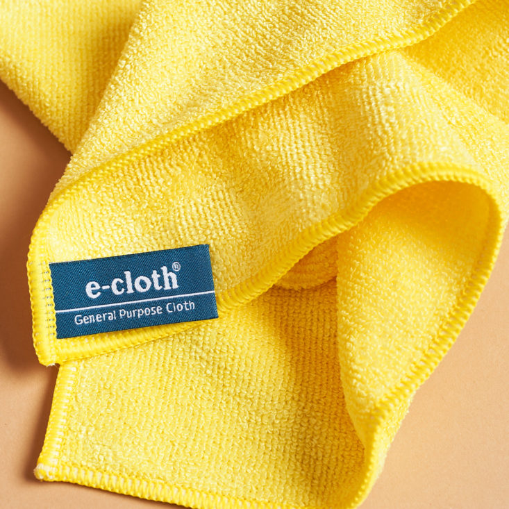 yellow ecloth and tag