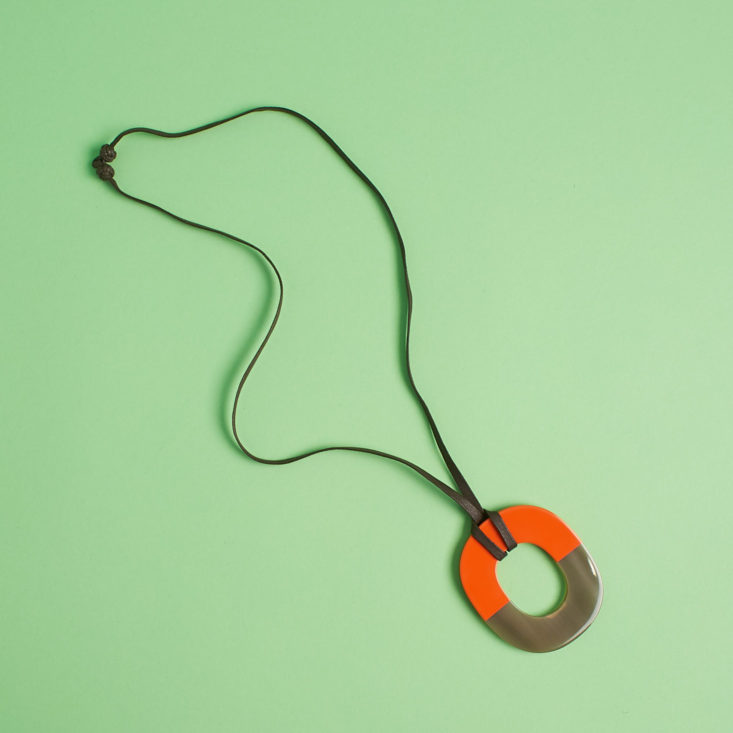 necklace laid flat