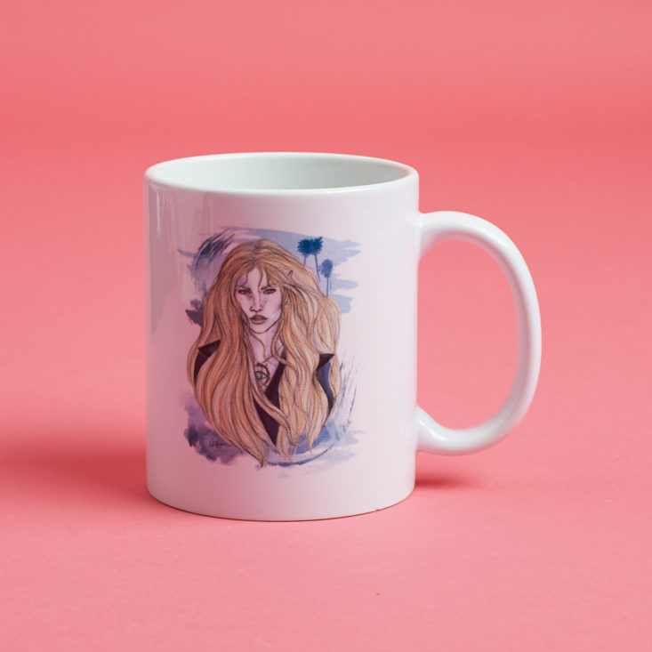 illustrated mug from bookish box