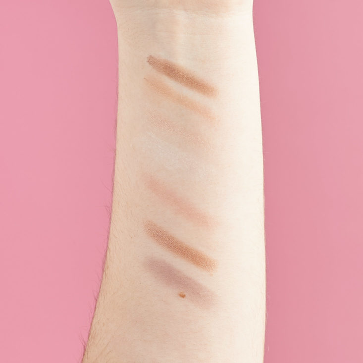 mirabella eyeshadow palette swatches