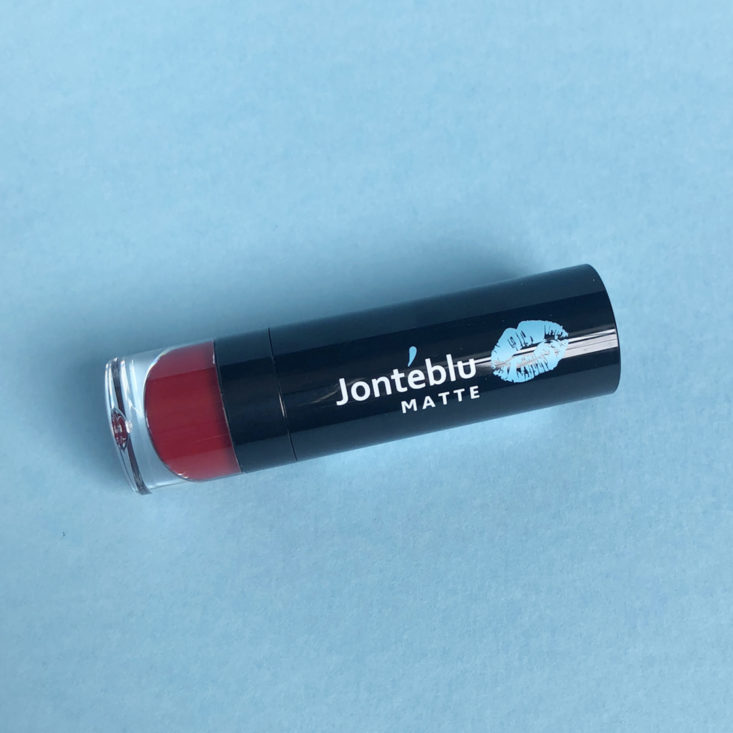 Jontéblu High Definition Matte Lipstick in Esmeralda tube closed