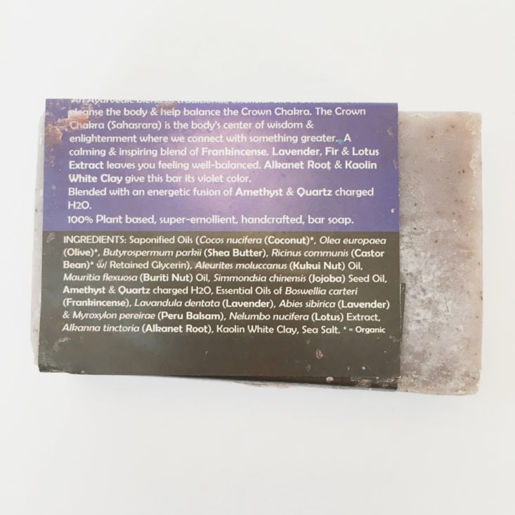 Crown Chakra Soap from Yogi Surprise January 2018 