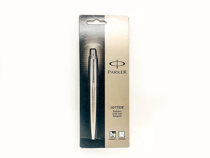 Parker Jotter pen, classic stainless steel packaged