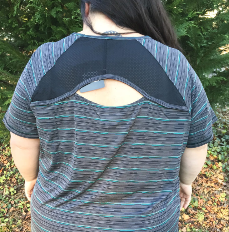 Essential Tech Short Sleeve Mesh Back Tee by ActiveZone back modeled