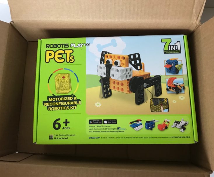 Amazon STEM Toy Club Review, Ages 5 to 7- February 2018- Box inside
