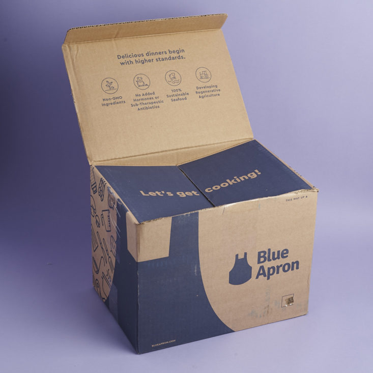 open Blue Apron Box