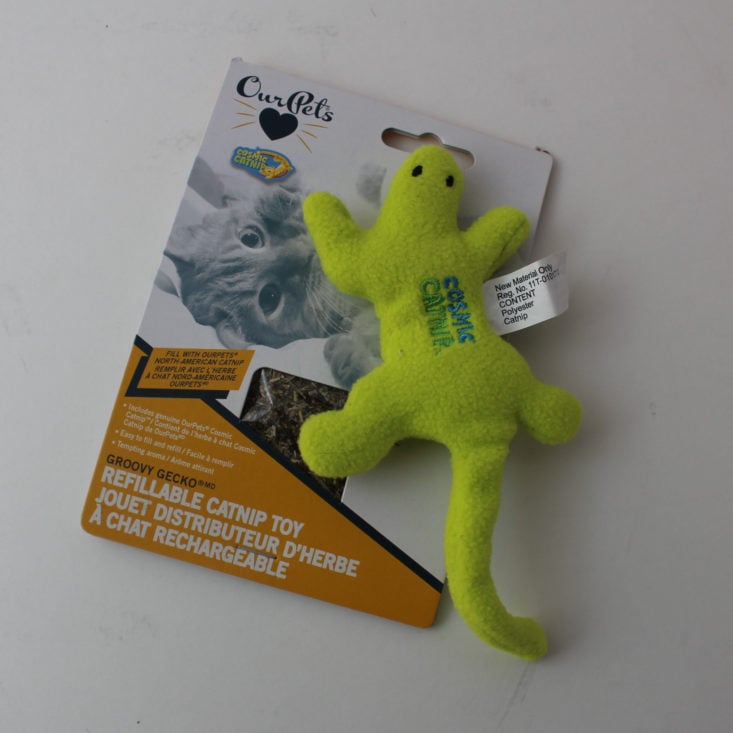 Ourpets Groovy Gecko Refillable Catnip Toy 