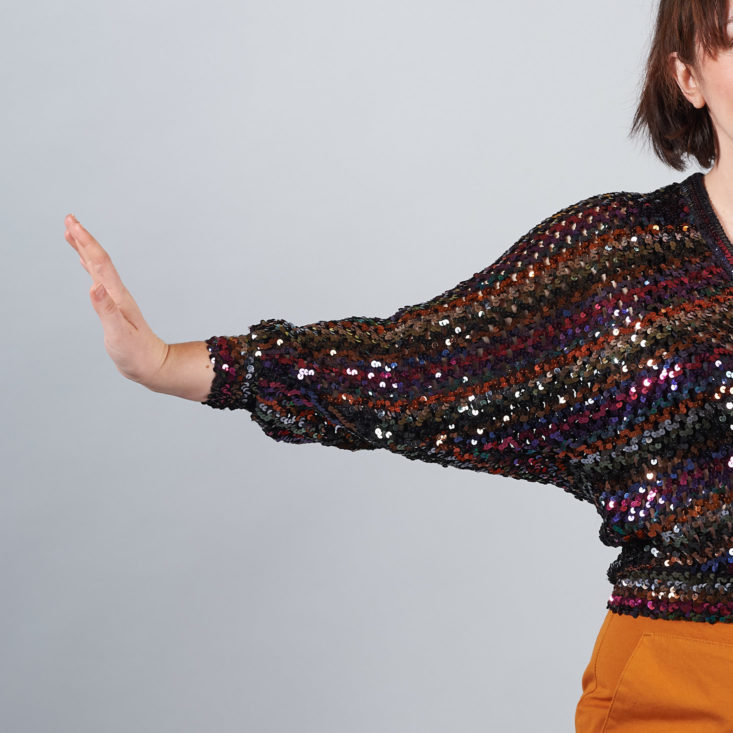 dolman sleeve sequin sweater