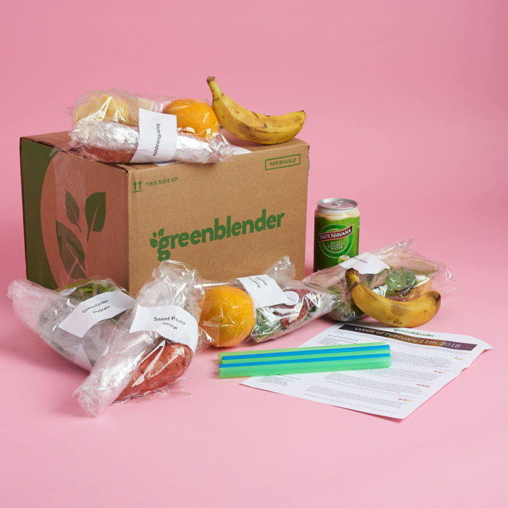 all items in the february 2018 greenblender smoothie subscription box