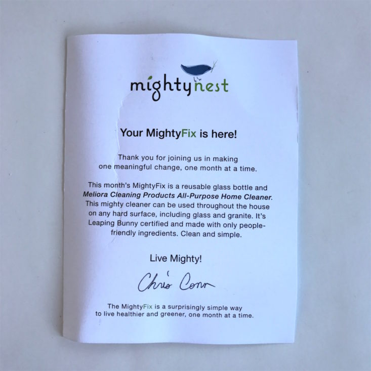 Mighty Fix February 2018 note