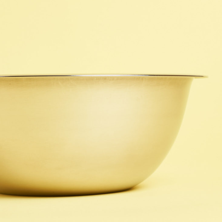 side of metal bowl
