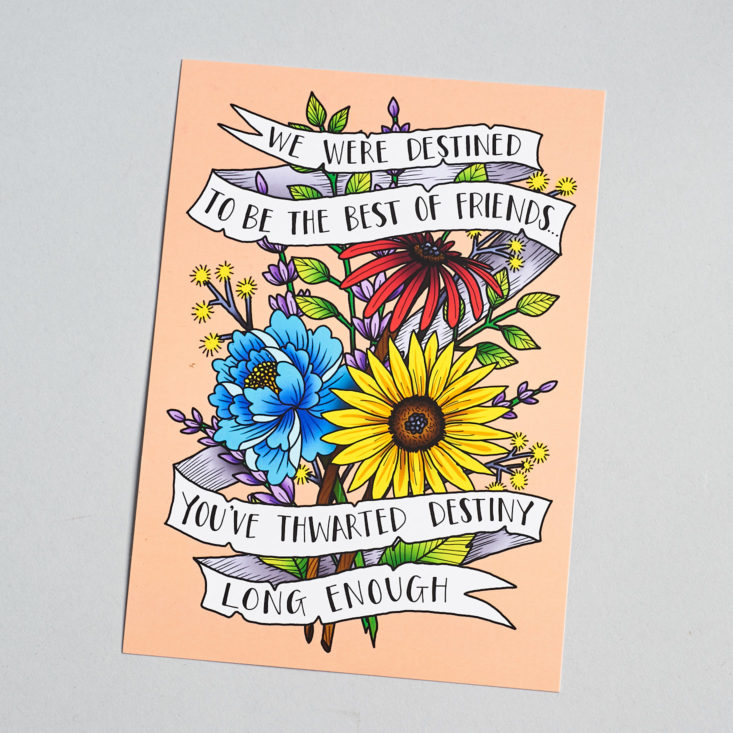 small floral quote print