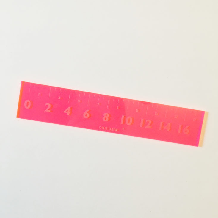 neon pink ruler from Papergang February 2018