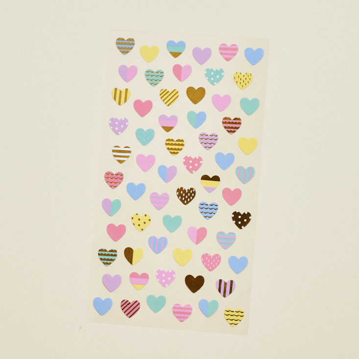 colorful heart stickers