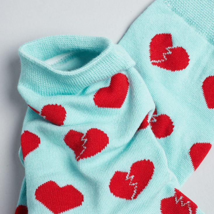 heart socks up close