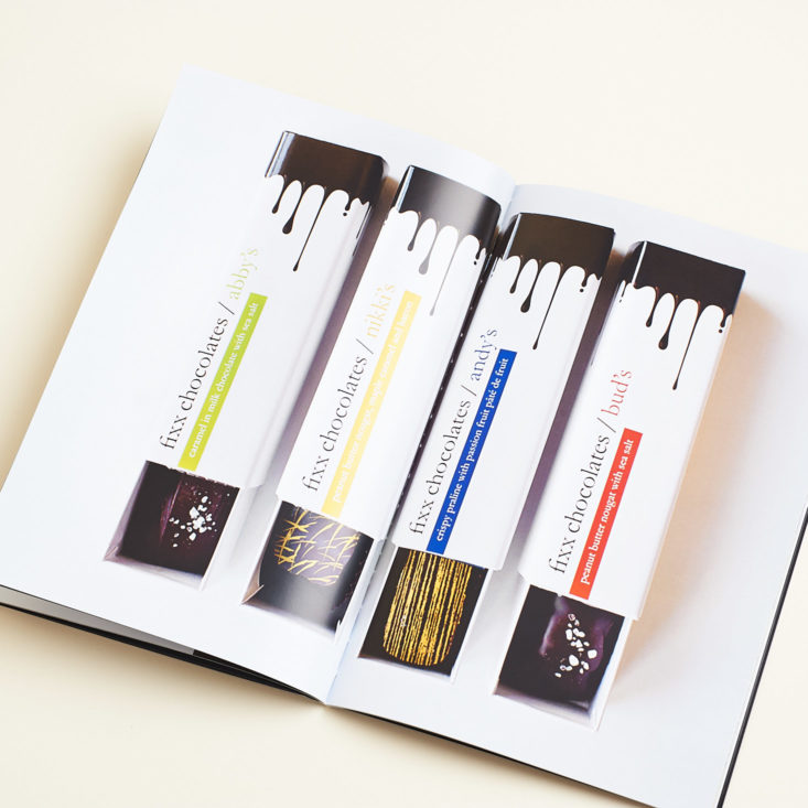 chocolate bars in magazine