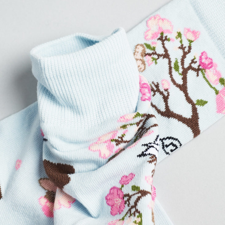 detail on cherry blossom socks