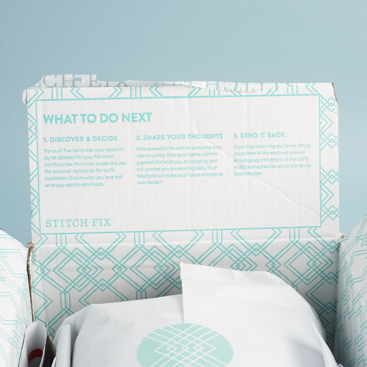StitchFix Clothing Box February 2018 Box Information