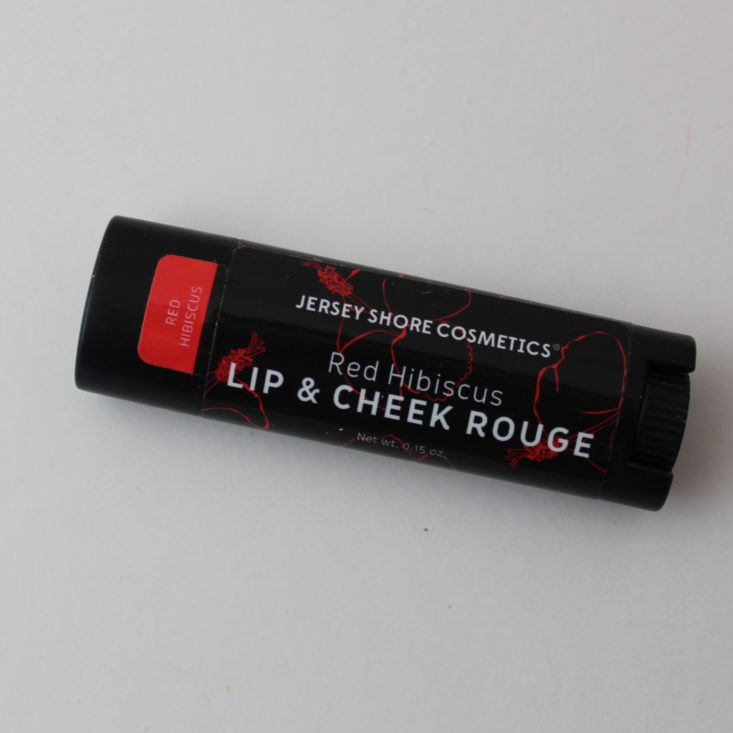 Jersey Shore Cosmetics Lip and Cheek Rouge in Red Hibiscus (0.15 oz) in box