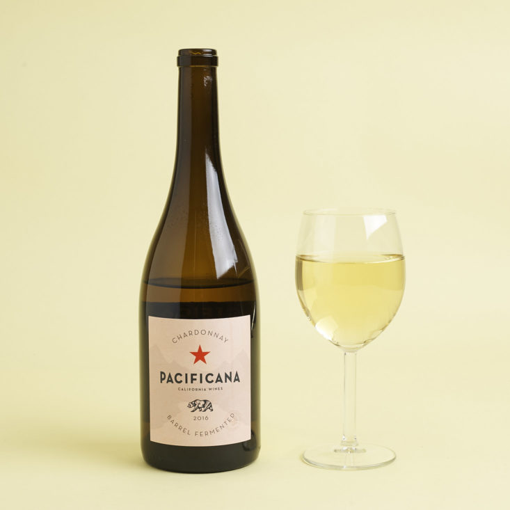 2016 Pacificana Chardonnay with glass