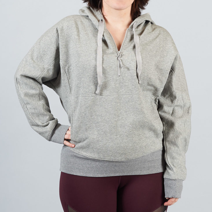oversized free people gray hoodie